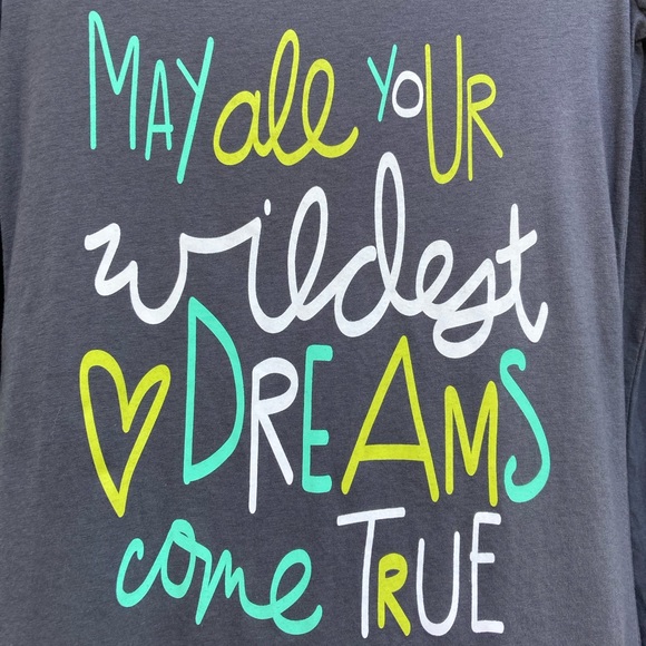 Was💲15! 💚NWT Arizona “May all your wildest dreams come true” long sleeve - Picture 2 of 14